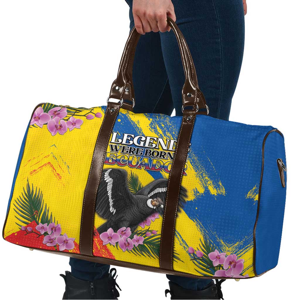 Ecuador Travel Bag Andean Condor With Phalaenopsis Orchid - Wonder Print Shop