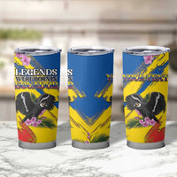 Personalized Ecuador Tumbler Cup Andean Condor With Phalaenopsis Orchid - Wonder Print Shop