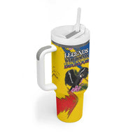 Personalized Ecuador Tumbler With Handle Andean Condor With Phalaenopsis Orchid - Wonder Print Shop