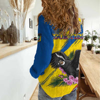 Personalized Ecuador Women Casual Shirt Andean Condor With Phalaenopsis Orchid - Wonder Print Shop