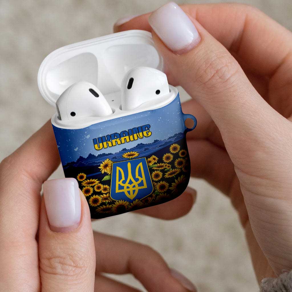 Ukraine AirPods Case Coat Of Arms On Sunflower Field - Wonder Print Shop