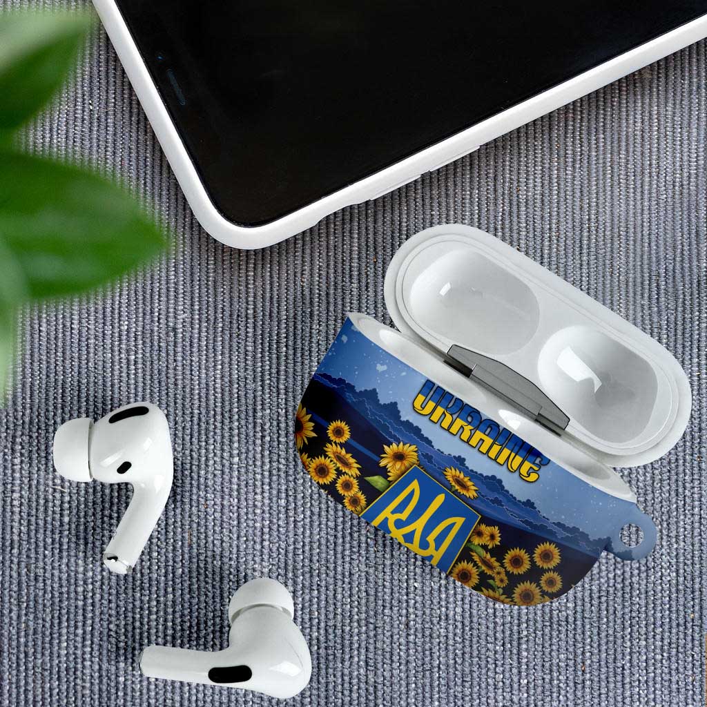 Ukraine AirPods Case Coat Of Arms On Sunflower Field - Wonder Print Shop