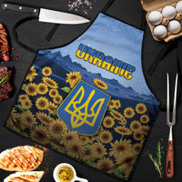 Ukraine Apron Coat Of Arms On Sunflower Field - Wonder Print Shop