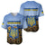 Personalized Ukraine Baseball Jersey Coat Of Arms On Sunflower Field - Wonder Print Shop