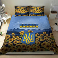 Ukraine Bedding Set Coat Of Arms On Sunflower Field - Wonder Print Shop
