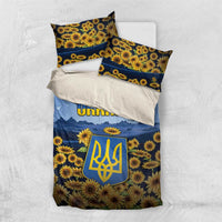 Ukraine Bedding Set Coat Of Arms On Sunflower Field - Wonder Print Shop