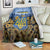 Ukraine Blanket Coat Of Arms On Sunflower Field - Wonder Print Shop