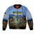 Personalized Ukraine Bomber Jacket Coat Of Arms On Sunflower Field - Wonder Print Shop