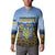Personalized Ukraine Button Sweatshirt Coat Of Arms On Sunflower Field - Wonder Print Shop