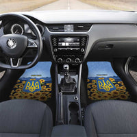 Ukraine Car Mats Coat Of Arms On Sunflower Field - Wonder Print Shop