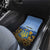 Ukraine Car Mats Coat Of Arms On Sunflower Field - Wonder Print Shop
