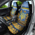 Ukraine Car Seat Cover Coat Of Arms On Sunflower Field - Wonder Print Shop