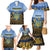 Personalized Ukraine Family Matching Mermaid Dress and Hawaiian Shirt Coat Of Arms On Sunflower Field - Wonder Print Shop