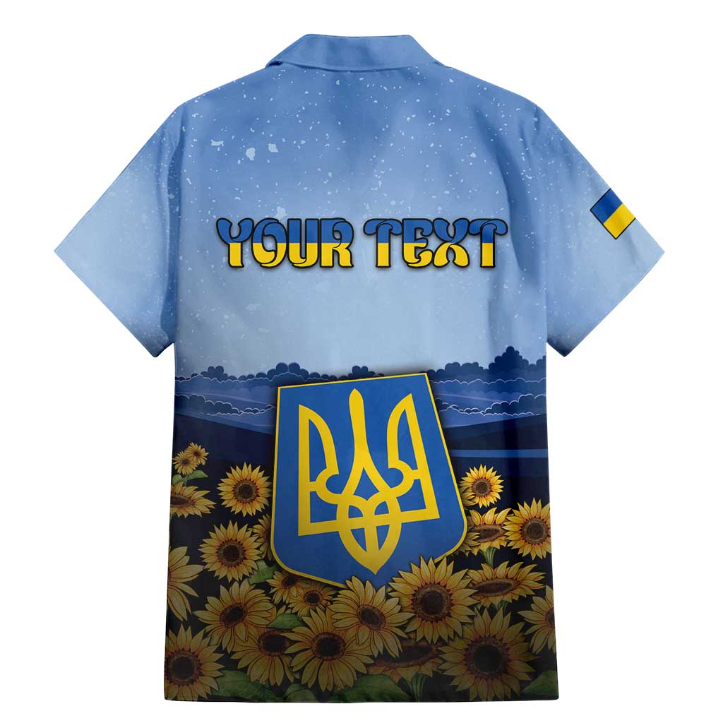 Personalized Ukraine Family Matching Mermaid Dress and Hawaiian Shirt Coat Of Arms On Sunflower Field - Wonder Print Shop