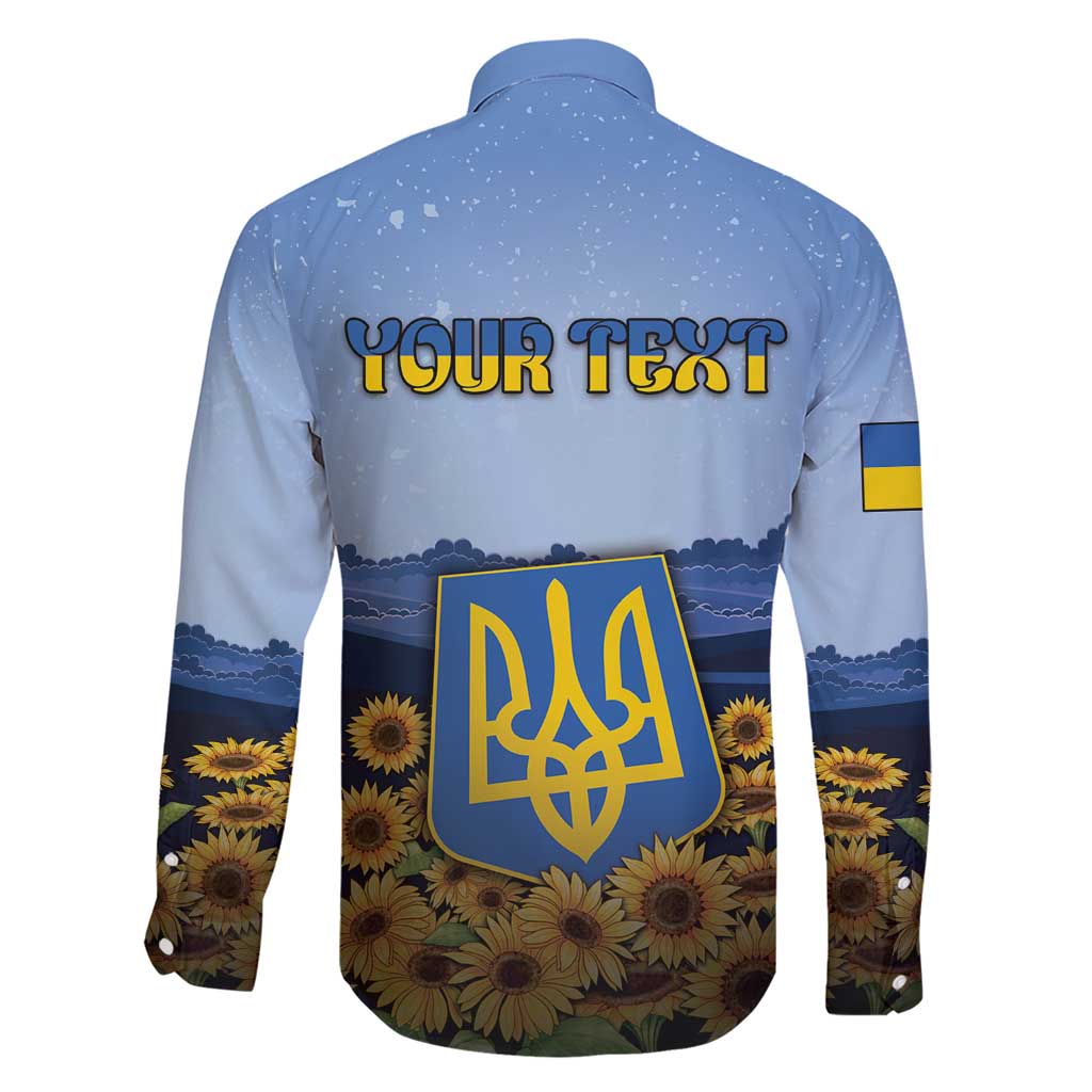 Personalized Ukraine Family Matching Short Sleeve Bodycon Dress and Hawaiian Shirt Coat Of Arms On Sunflower Field - Wonder Print Shop