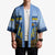 Personalized Ukraine Kimono Coat Of Arms On Sunflower Field - Wonder Print Shop