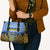 Ukraine Leather Bag Coat Of Arms On Sunflower Field - Wonder Print Shop