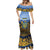 Personalized Ukraine Mermaid Dress Coat Of Arms On Sunflower Field - Wonder Print Shop