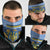 Ukraine Neck Gaiter Coat Of Arms On Sunflower Field - Wonder Print Shop
