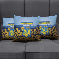 Ukraine Pillow Cover Coat Of Arms On Sunflower Field - Wonder Print Shop