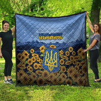 Ukraine Quilt Coat Of Arms On Sunflower Field - Wonder Print Shop