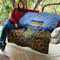 Ukraine Quilt Coat Of Arms On Sunflower Field - Wonder Print Shop