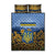 Ukraine Quilt Bed Set Coat Of Arms On Sunflower Field - Wonder Print Shop