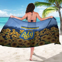Ukraine Sarong Coat Of Arms On Sunflower Field - Wonder Print Shop