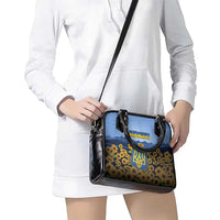 Ukraine Shoulder Handbag Coat Of Arms On Sunflower Field - Wonder Print Shop