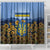 Ukraine Shower Curtain Coat Of Arms On Sunflower Field - Wonder Print Shop