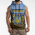 Personalized Ukraine Sleeveless Hoodie Coat Of Arms On Sunflower Field - Wonder Print Shop