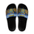 Ukraine Slide Sandals Coat Of Arms On Sunflower Field - Wonder Print Shop