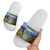 Ukraine Slide Sandals Coat Of Arms On Sunflower Field - Wonder Print Shop