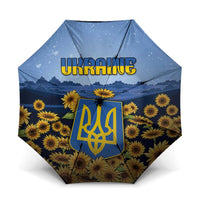 Ukraine Umbrella Coat Of Arms On Sunflower Field - Wonder Print Shop