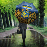 Ukraine Umbrella Coat Of Arms On Sunflower Field - Wonder Print Shop
