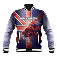 Personalized United Kingdom Baseball Jacket British Lion Flag Style - Wonder Print Shop