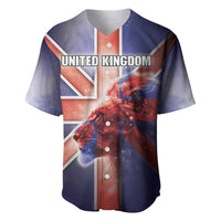 Personalized United Kingdom Baseball Jersey British Lion Flag Style - Wonder Print Shop