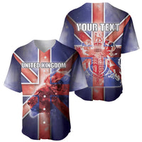 Personalized United Kingdom Baseball Jersey British Lion Flag Style - Wonder Print Shop