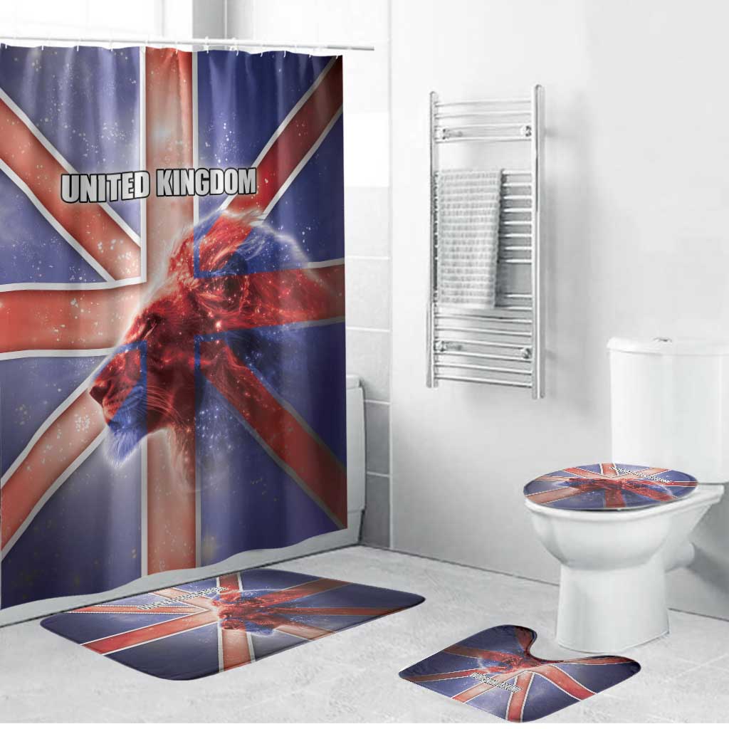 United Kingdom Bathroom Set British Lion Flag Style - Wonder Print Shop