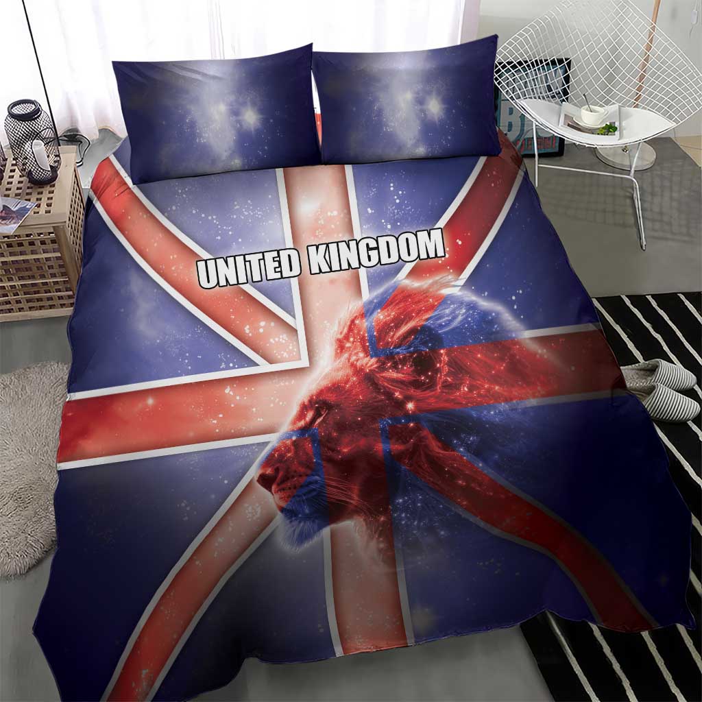 United Kingdom Bedding Set British Lion Flag Style - Wonder Print Shop