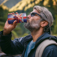 Personalized United Kingdom 4 in 1 Can Cooler Tumbler British Lion Flag Style - Wonder Print Shop