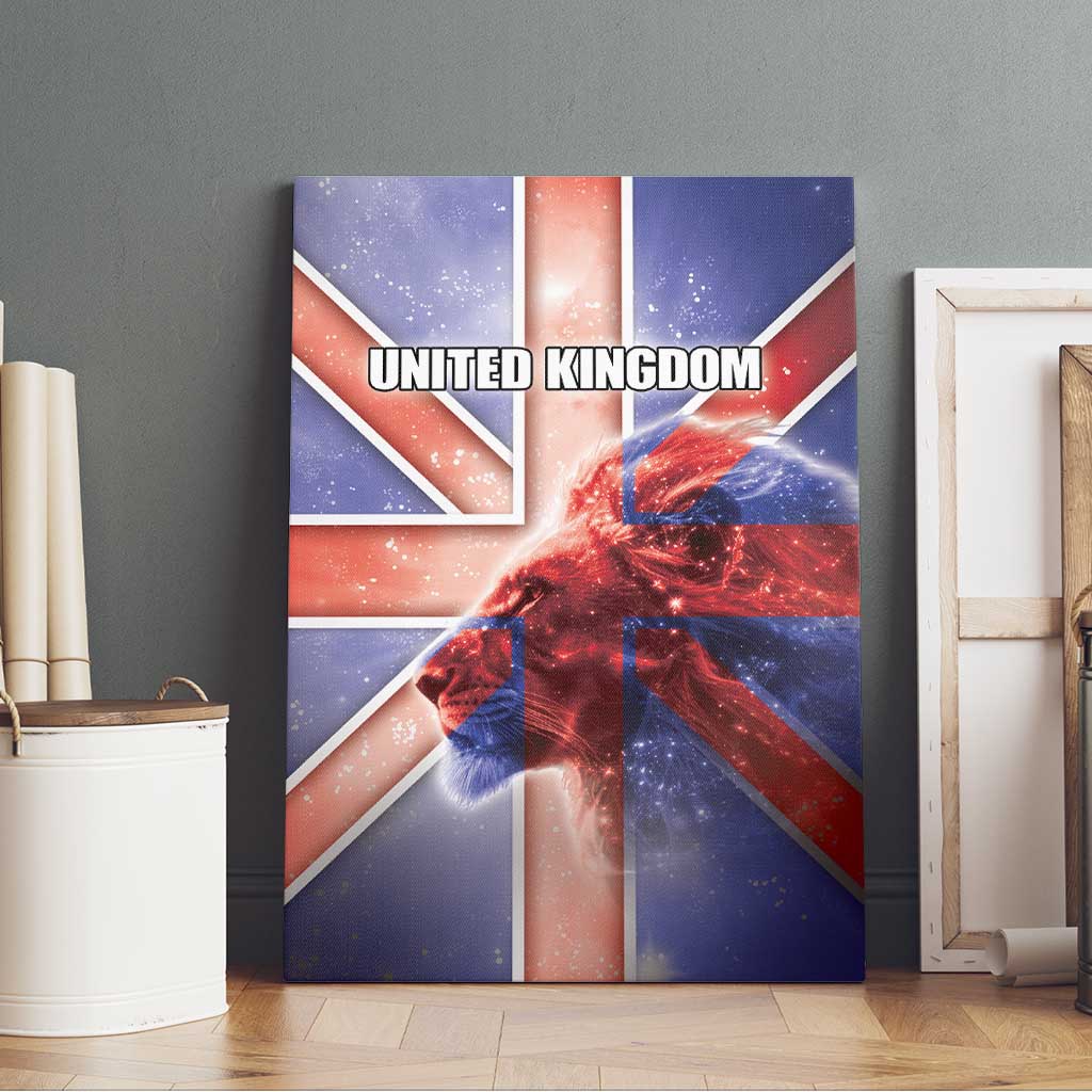 United Kingdom Canvas Wall Art British Lion Flag Style - Wonder Print Shop