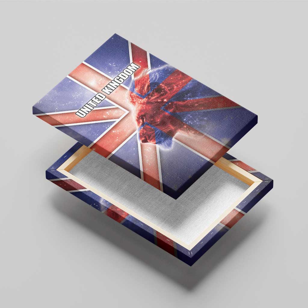 United Kingdom Canvas Wall Art British Lion Flag Style - Wonder Print Shop