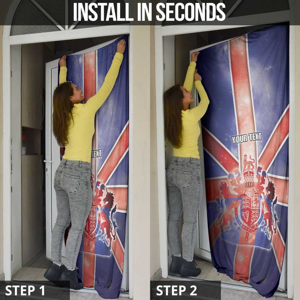 United Kingdom Door Cover British Lion Flag Style - Wonder Print Shop