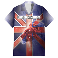 Personalized United Kingdom Family Matching Off The Shoulder Long Sleeve Dress and Hawaiian Shirt British Lion Flag Style - Wonder Print Shop