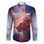 Personalized United Kingdom Family Matching Off The Shoulder Long Sleeve Dress and Hawaiian Shirt British Lion Flag Style - Wonder Print Shop