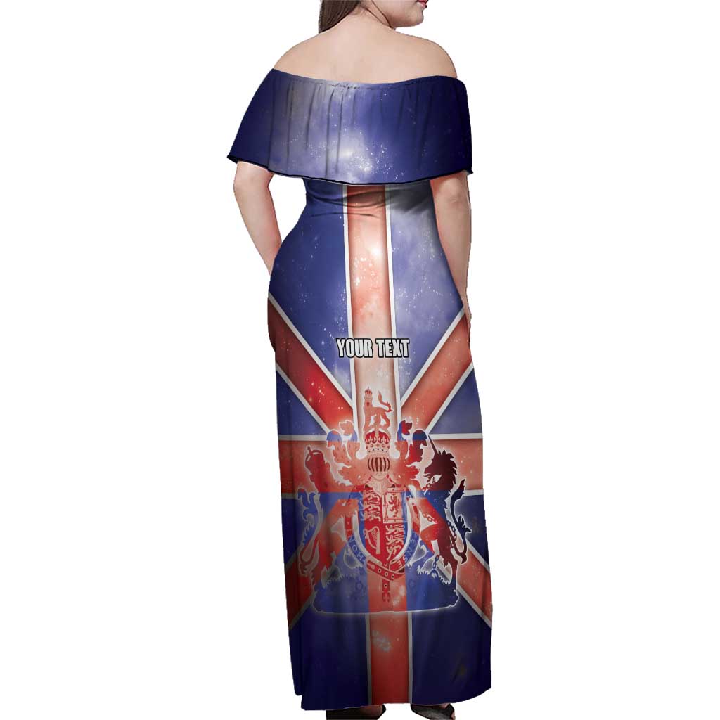 Personalized United Kingdom Family Matching Off Shoulder Maxi Dress and Hawaiian Shirt British Lion Flag Style - Wonder Print Shop