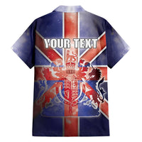 Personalized United Kingdom Family Matching Short Sleeve Bodycon Dress and Hawaiian Shirt British Lion Flag Style - Wonder Print Shop