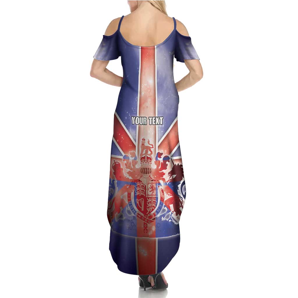 Personalized United Kingdom Family Matching Summer Maxi Dress and Hawaiian Shirt British Lion Flag Style - Wonder Print Shop