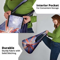 United Kingdom Grocery Bag British Lion Flag Style - Wonder Print Shop